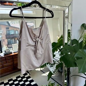 Abercrombie & Fitch Champagne Satin Tank